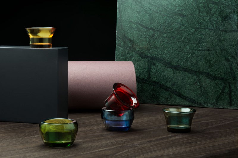 SKULTUNA Candle Holder Kin Glass, Single Red