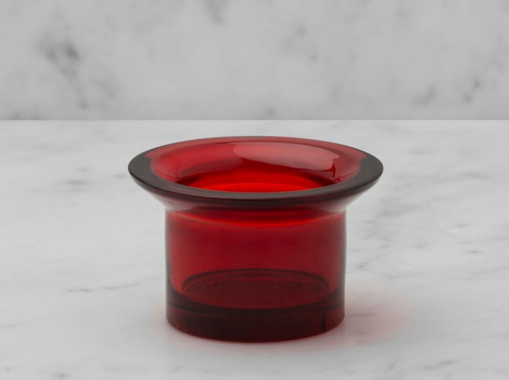 SKULTUNA Candle Holder Kin Glass, Single Red