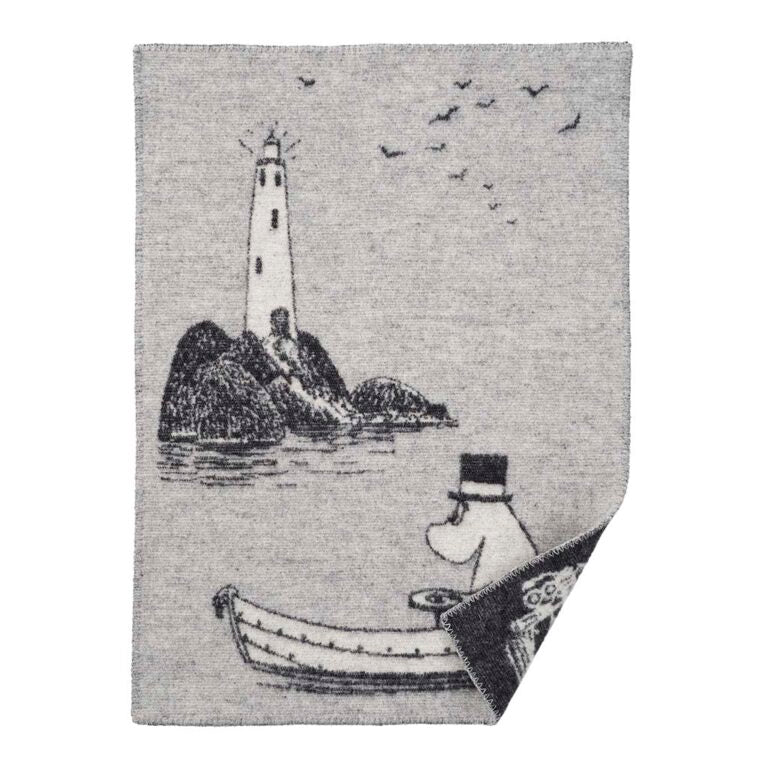 Moomin at Sea Small Blanket Grey 65x90 cm
