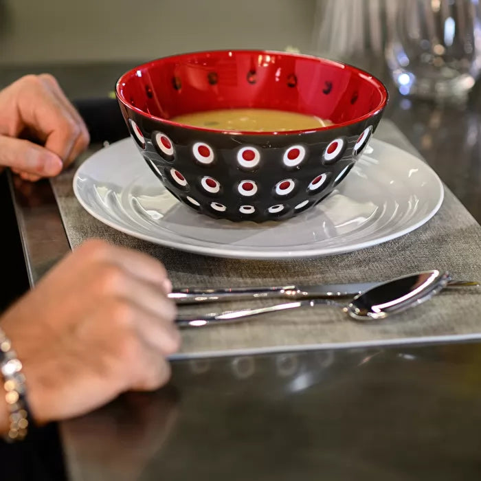 LE MURRINE | BOWL Ø20 - BLACK/WHITE/RED