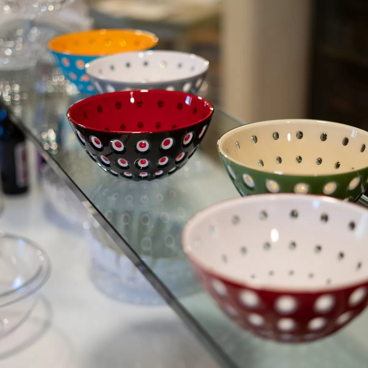 LE MURRINE | BOWL Ø20 - RED/WHITE/TRANSPARENT