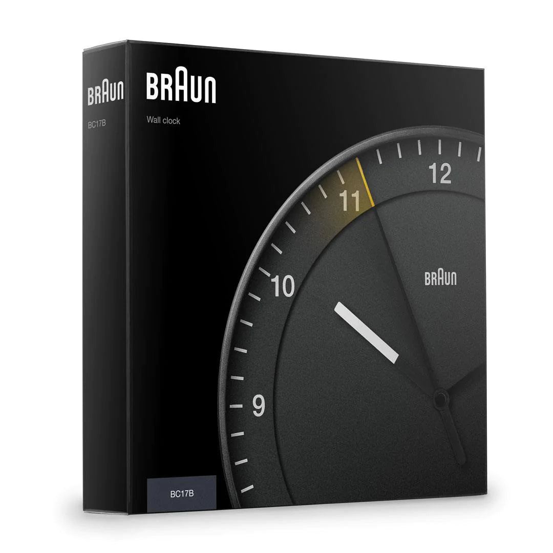 BC17B Braun wall clock 30cm black