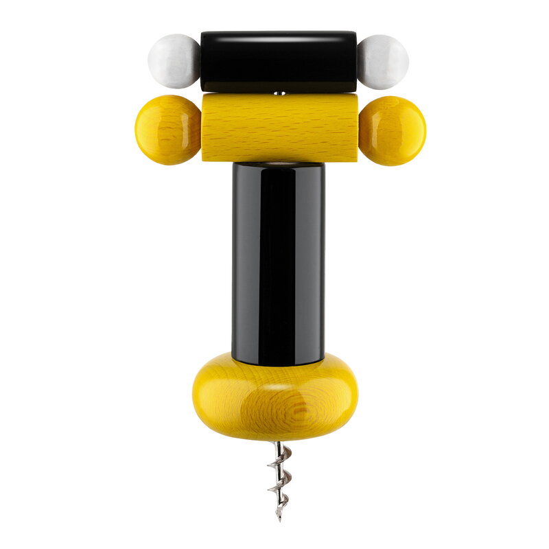 ES17 1 Sottsass corkscrew, black - yellow - white