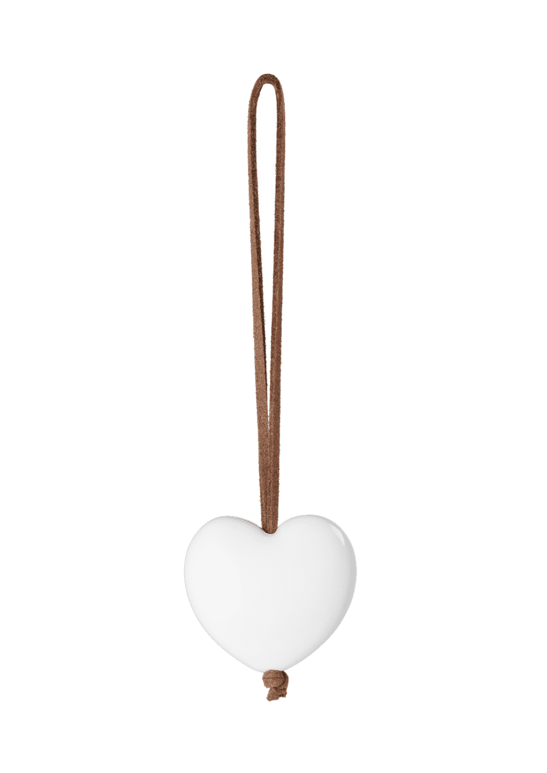 Nordic Tales Heart glossy white H4.6 H: 1.8" W: 2" D: 1"