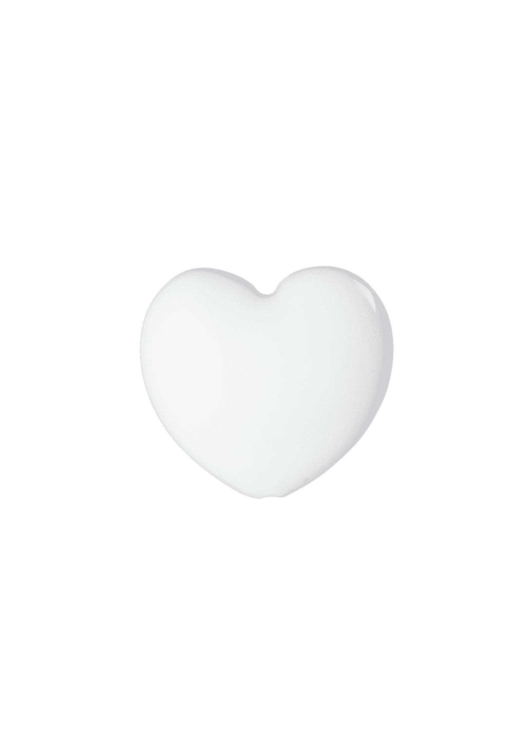 Nordic Tales Heart glossy white H4.6 H: 1.8" W: 2" D: 1"