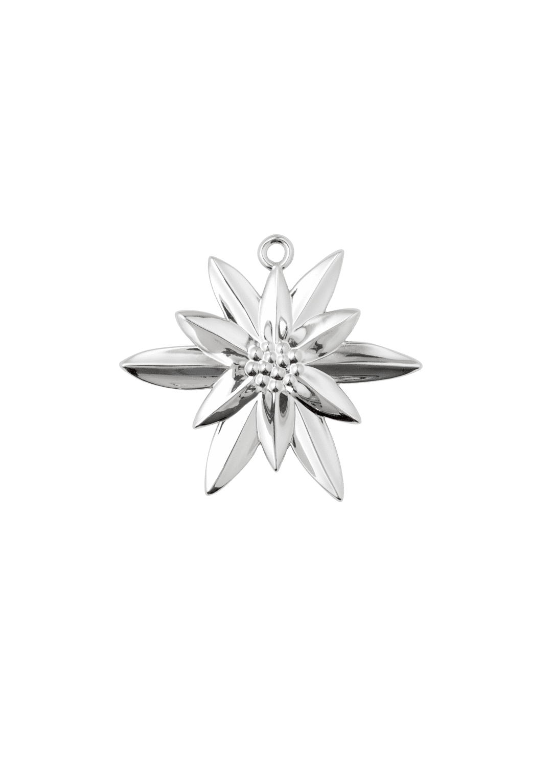 Winter flower H6.5 silver plated
