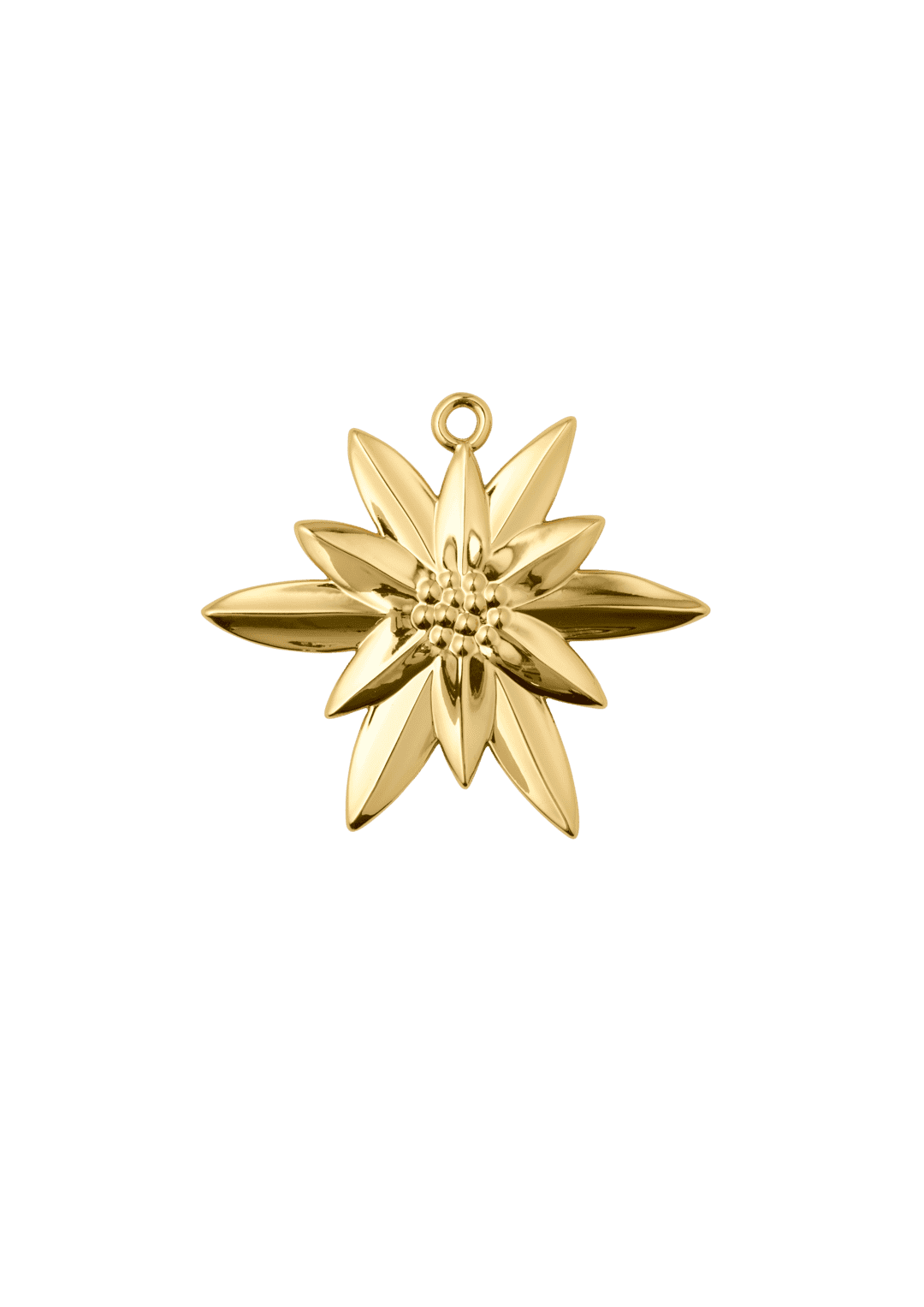 Winter flower H6.5 gold plated