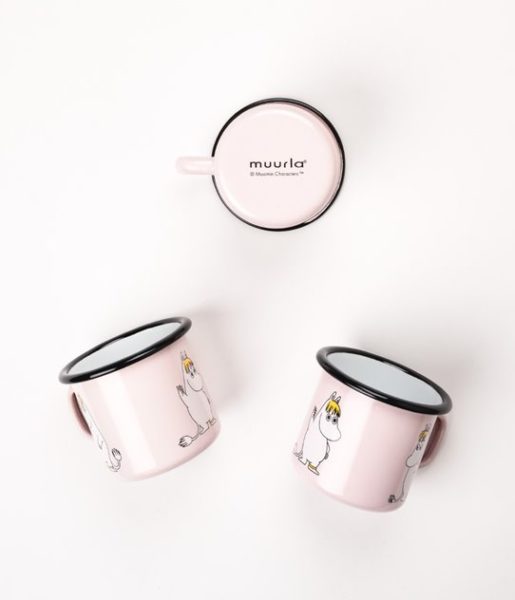 Enamel mug 2.5dl, Snorkmaiden Retro, light pink