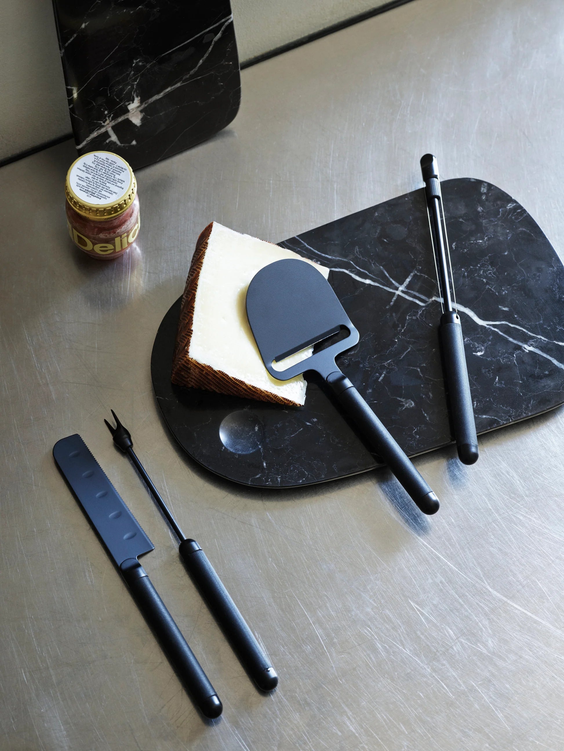 Pebble Cheese Fork Black