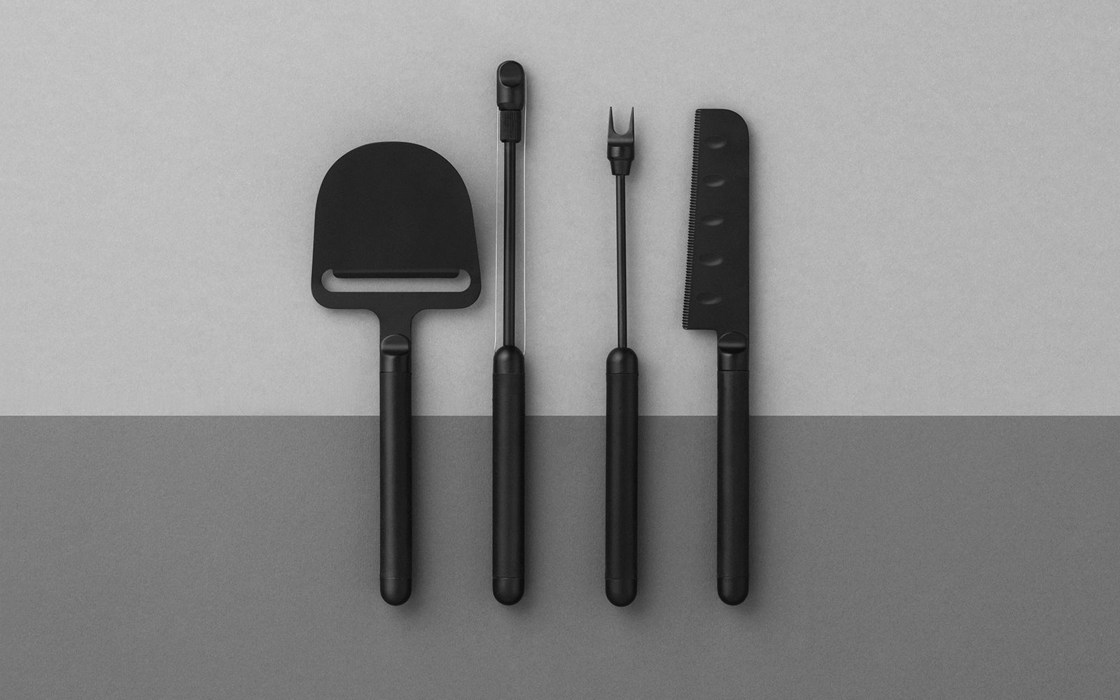 Pebble Cheese Fork Black