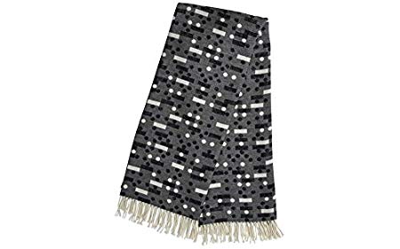 Blanket cotton 130x170cm - Domino grey black white