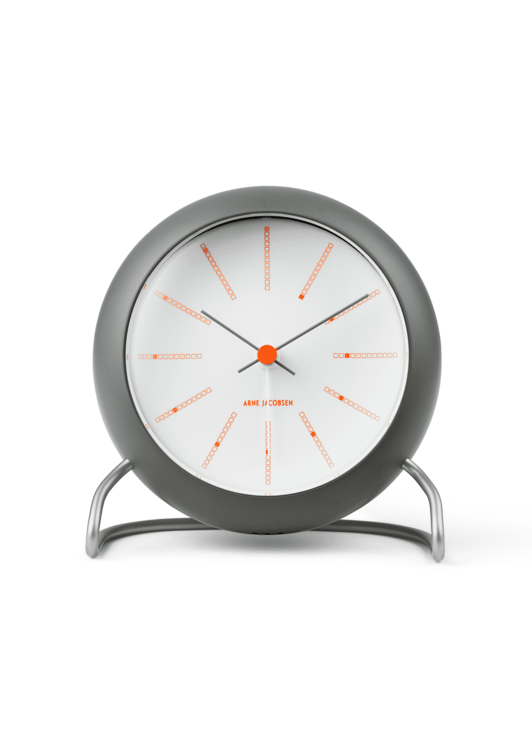 Arne Jacobsen Bankers Alarm Clock, Dark Grey