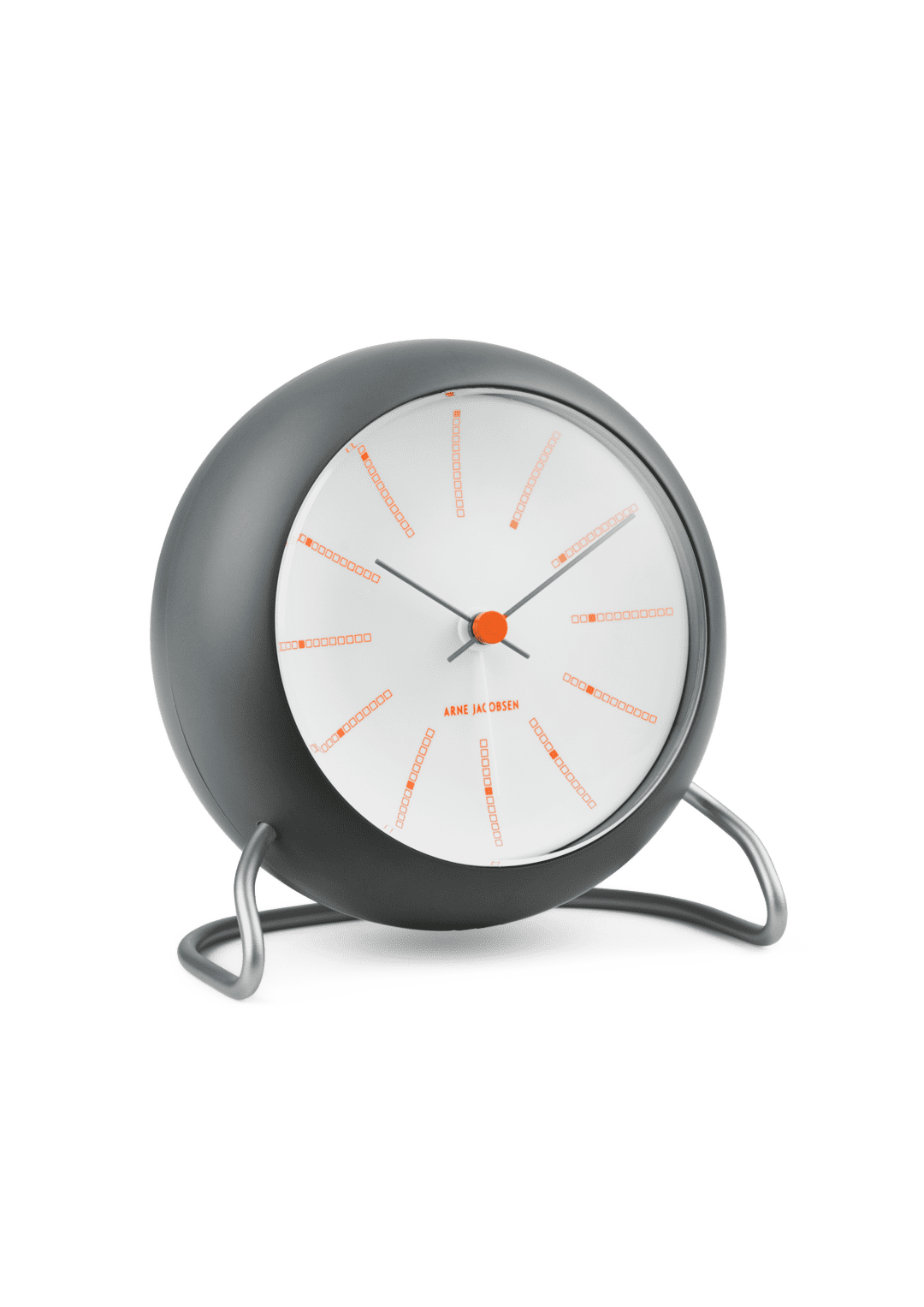 Arne Jacobsen Bankers Alarm Clock, Dark Grey