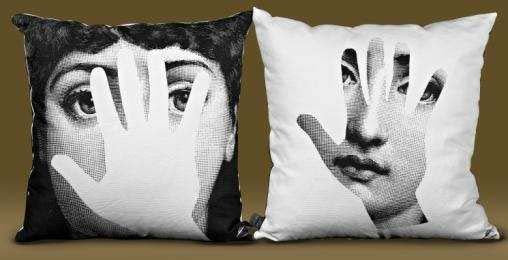 Fornasetti Pillow 16" x 16" Hand / Cushion Mano cushion