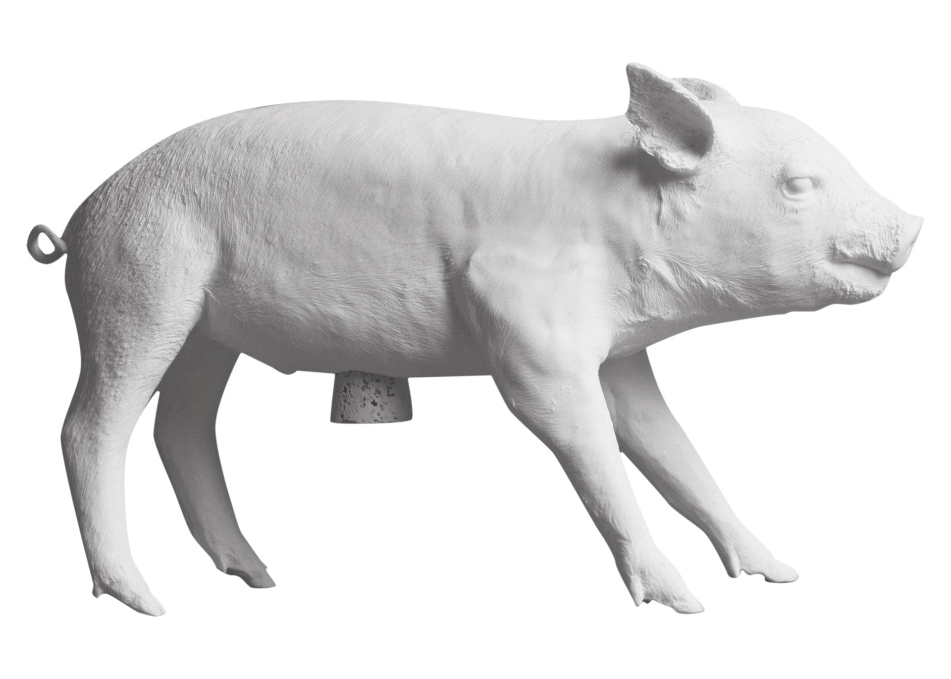Bank Pig, Matte White, H. Allen