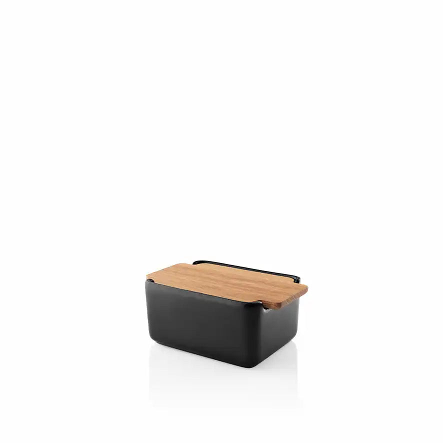 Nordic kitchen Butter dish with oak lid