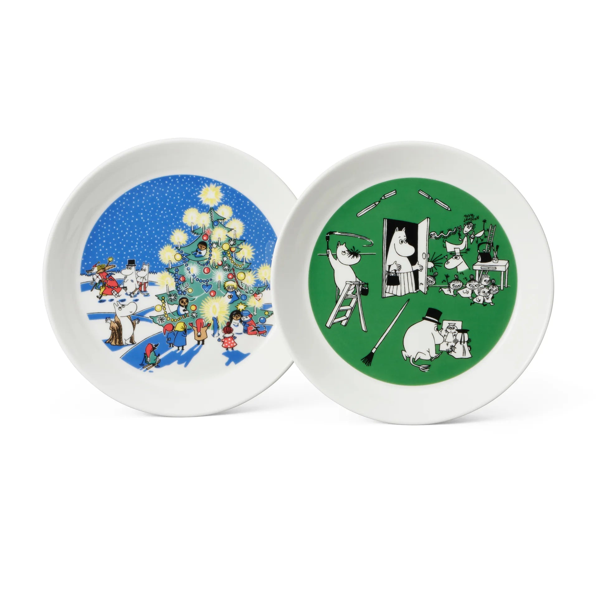 Drawing & Christmas Moomin plate 2  - Ø19 cm