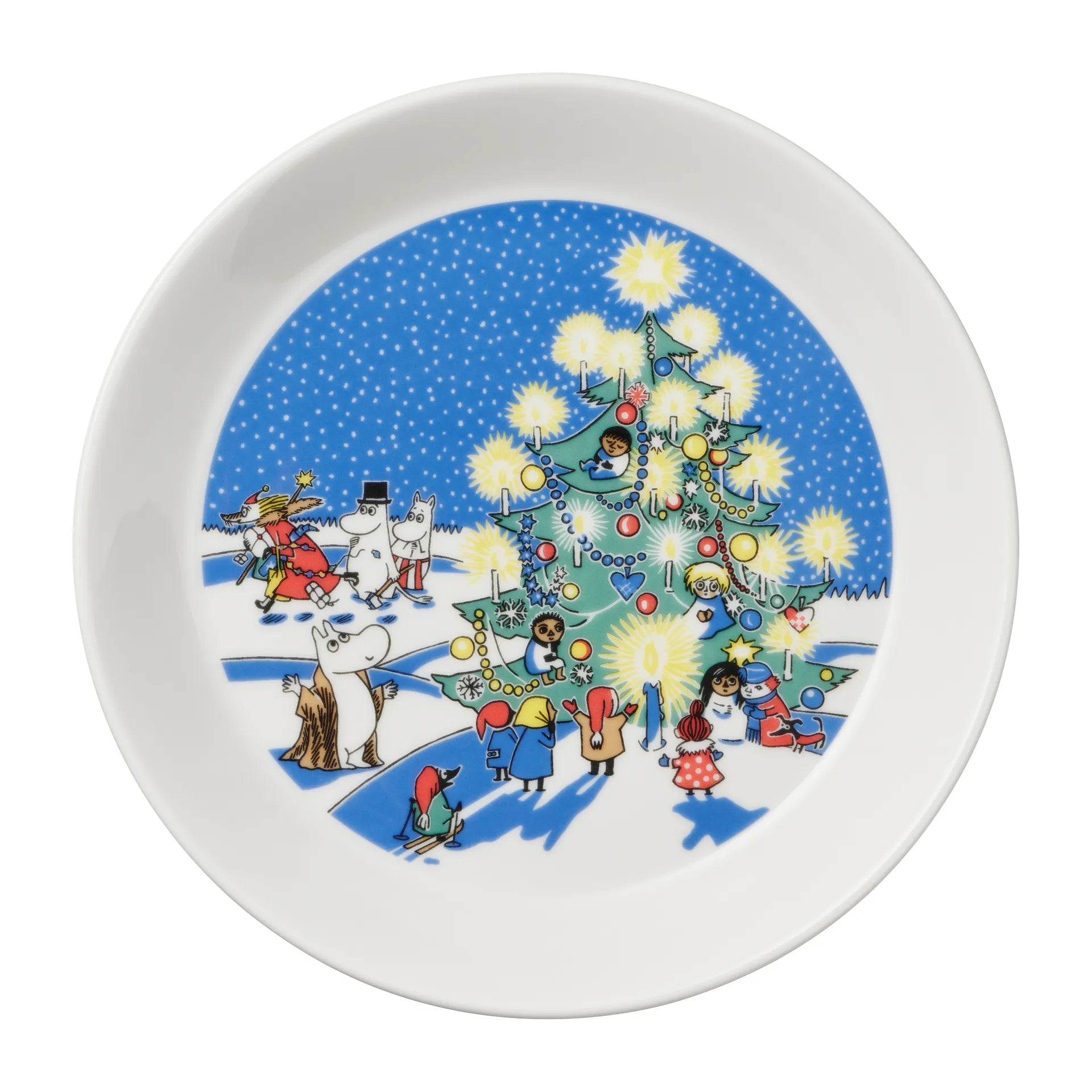 Drawing & Christmas Moomin plate 2  - Ø19 cm