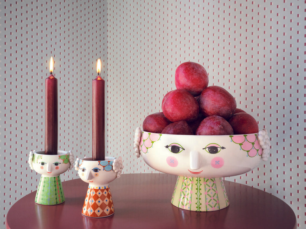 Bjorn Wiinblad Eva Candle Holder Light Green H9,5