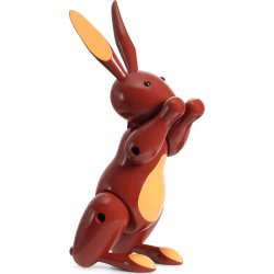 Kay Bojesen Wooden Animals Rabbit painted Red