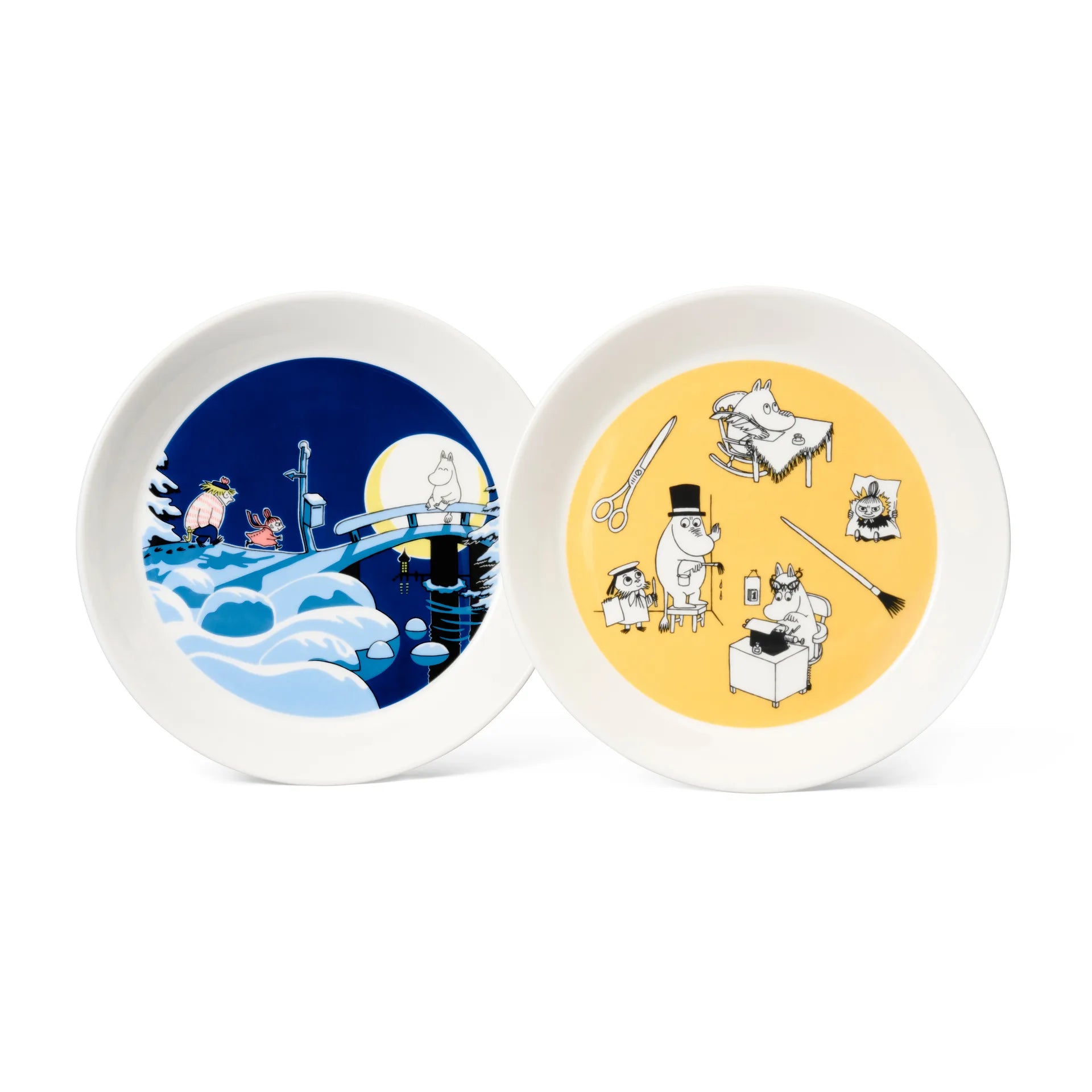 Moomin plate set Office & Winternight - Ø19 cm