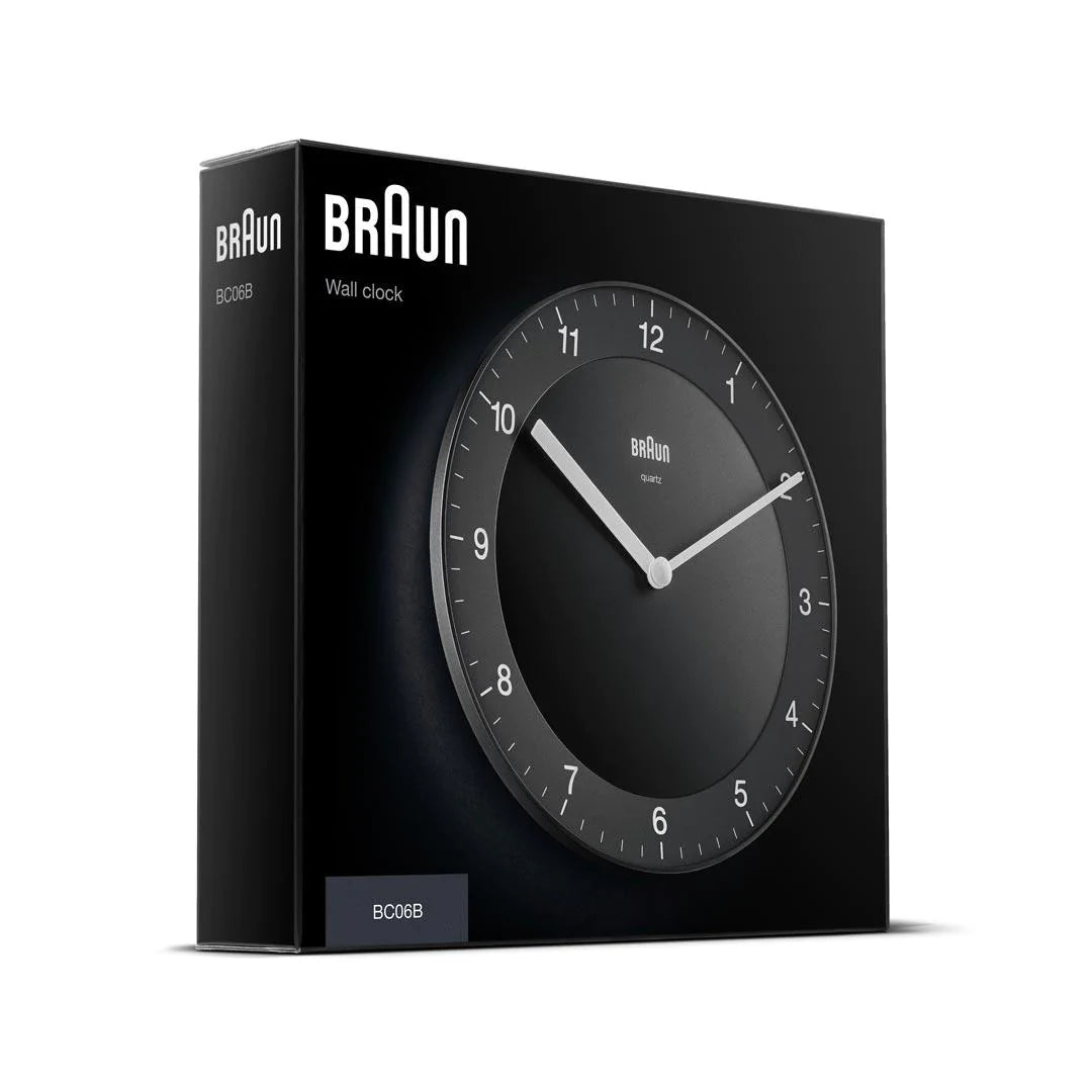 BC06 Classic Analogue Wall Clock - Black