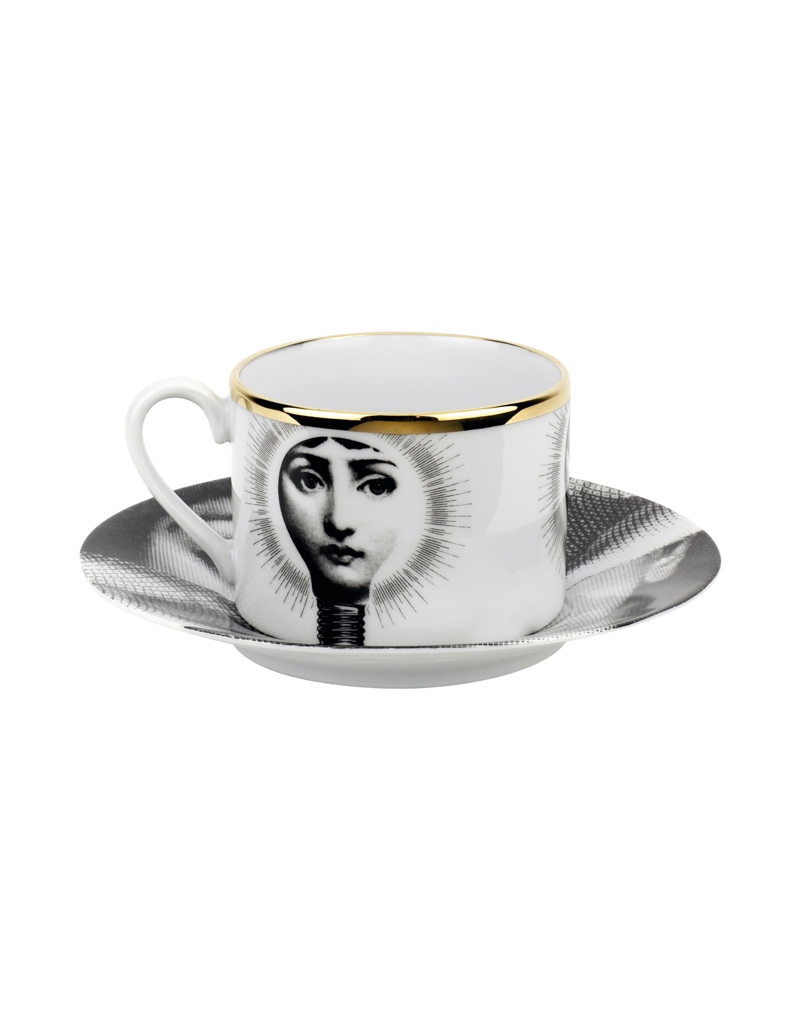 Fornasetti Tea cup Tema e Variazioni 2005 Lampadina black/white/gold
