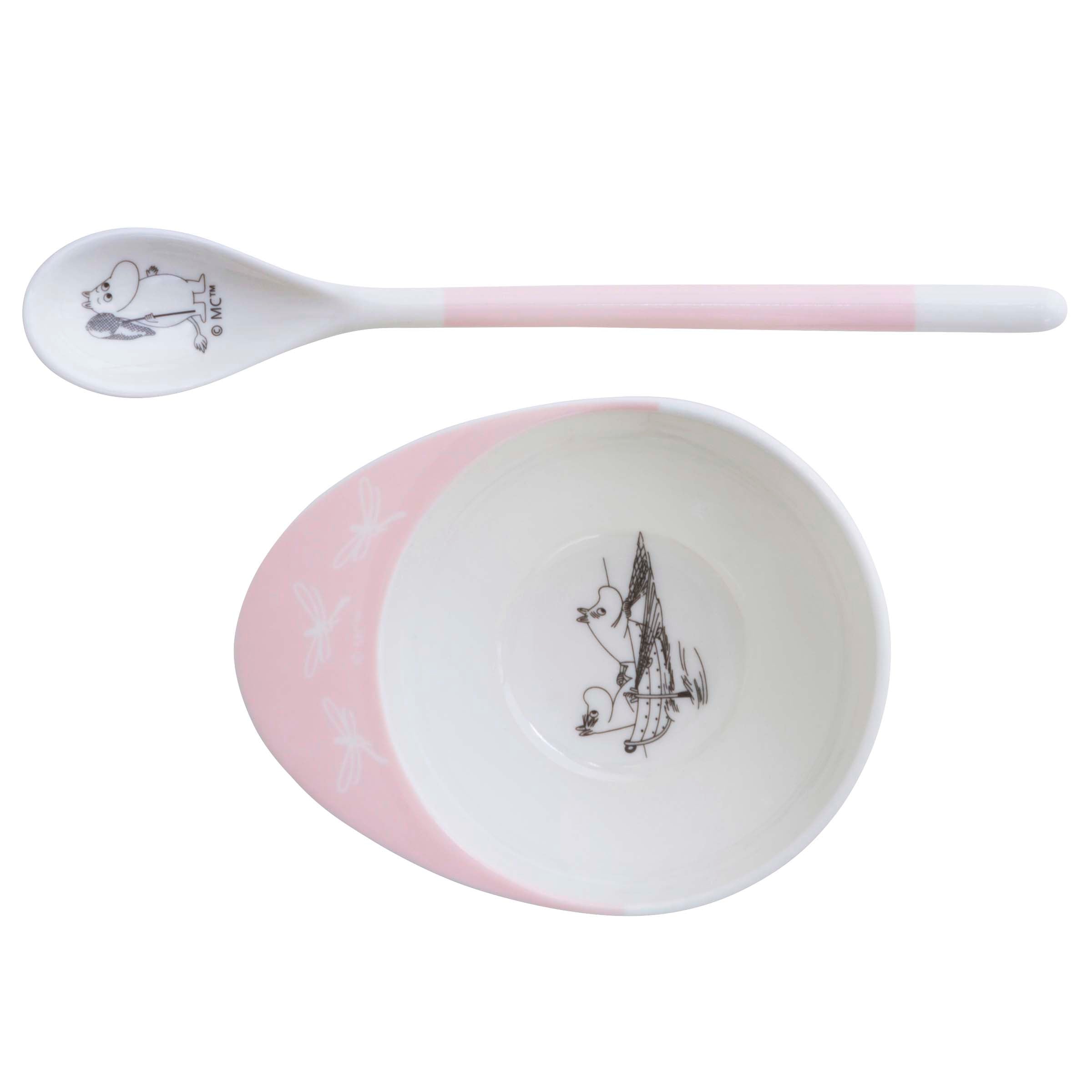 Spoon feed set, Moomin pink
