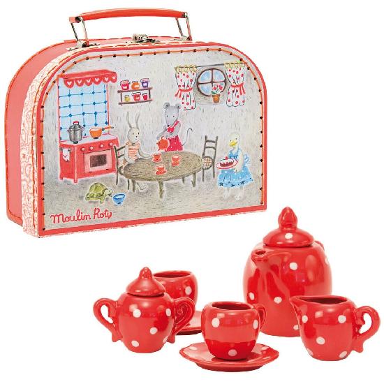 Grande Famille - Red Ceramic Tea Set