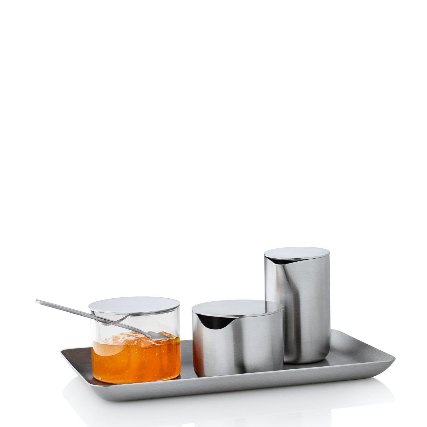 BASIC Condiment Glass with stainless steel lid