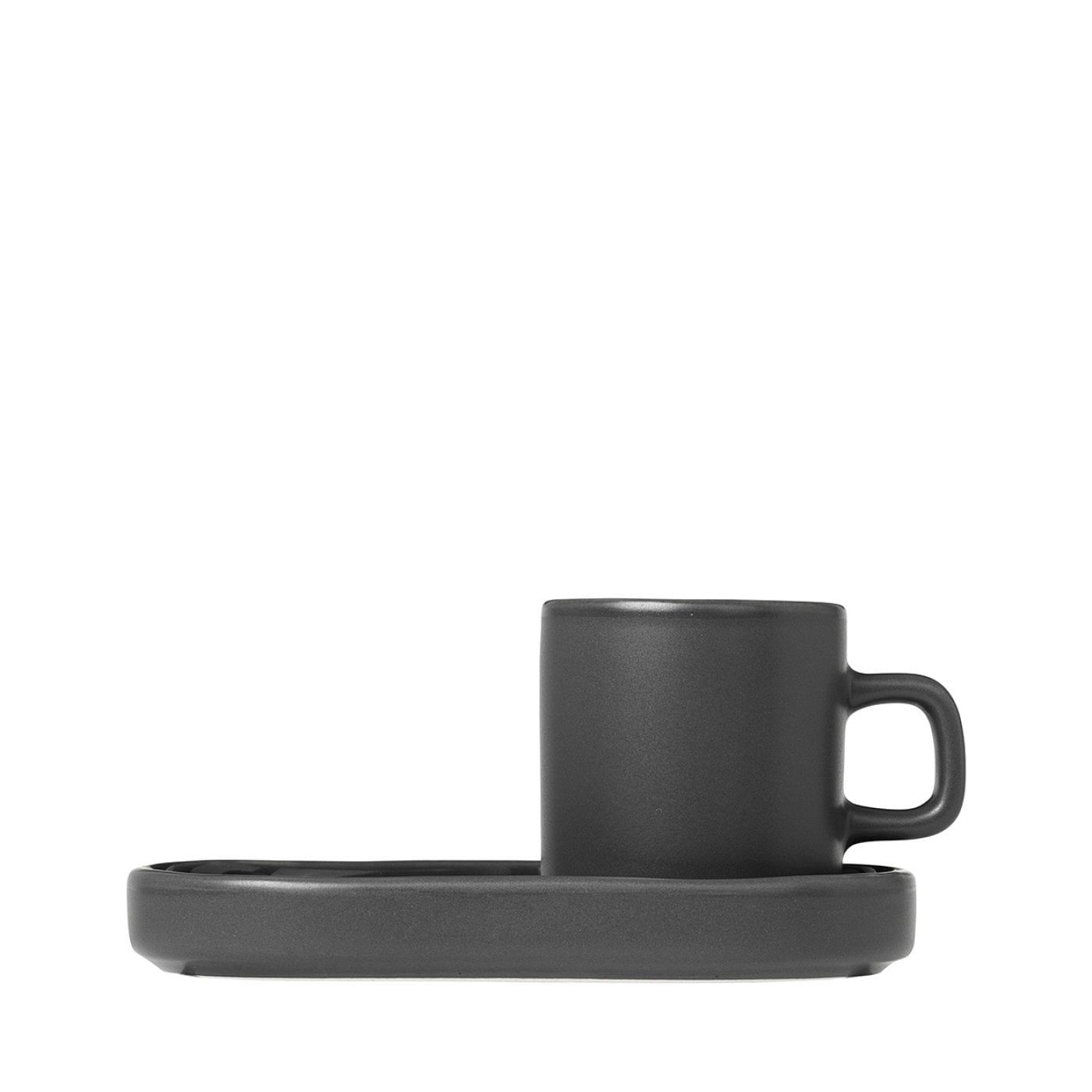 PILAR Set of 2 espresso mugs with saucers  (multiple colours)