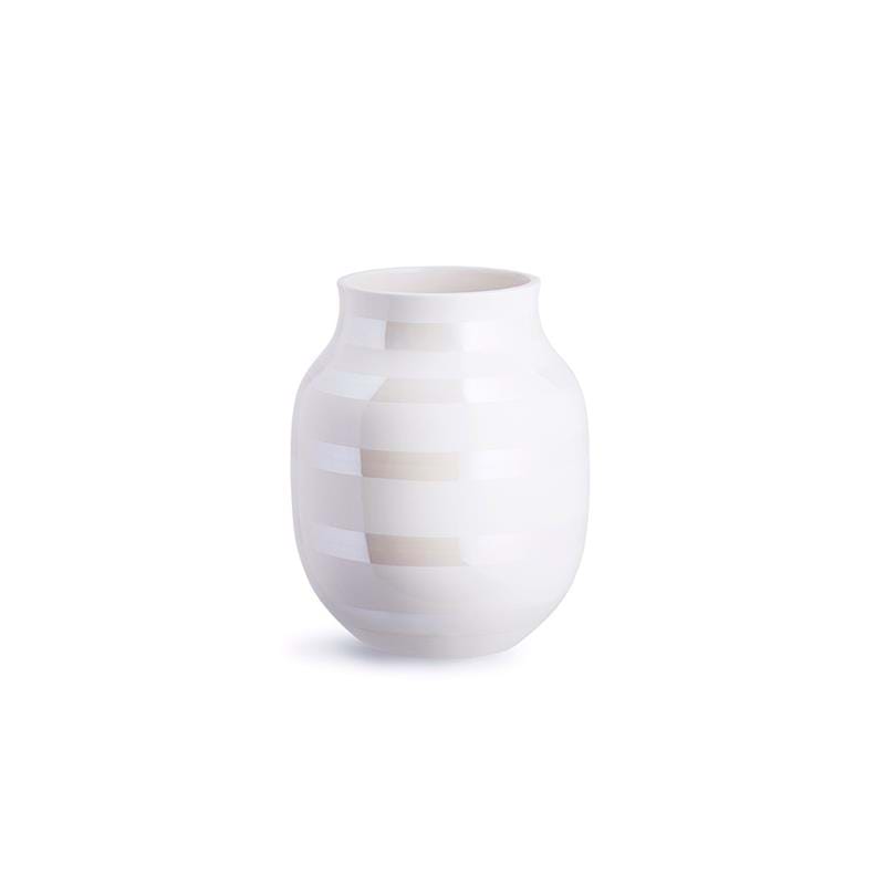 Kähler Omaggio Vase H20 H: 7.9" Ø: 6.3" Mother of Pearl