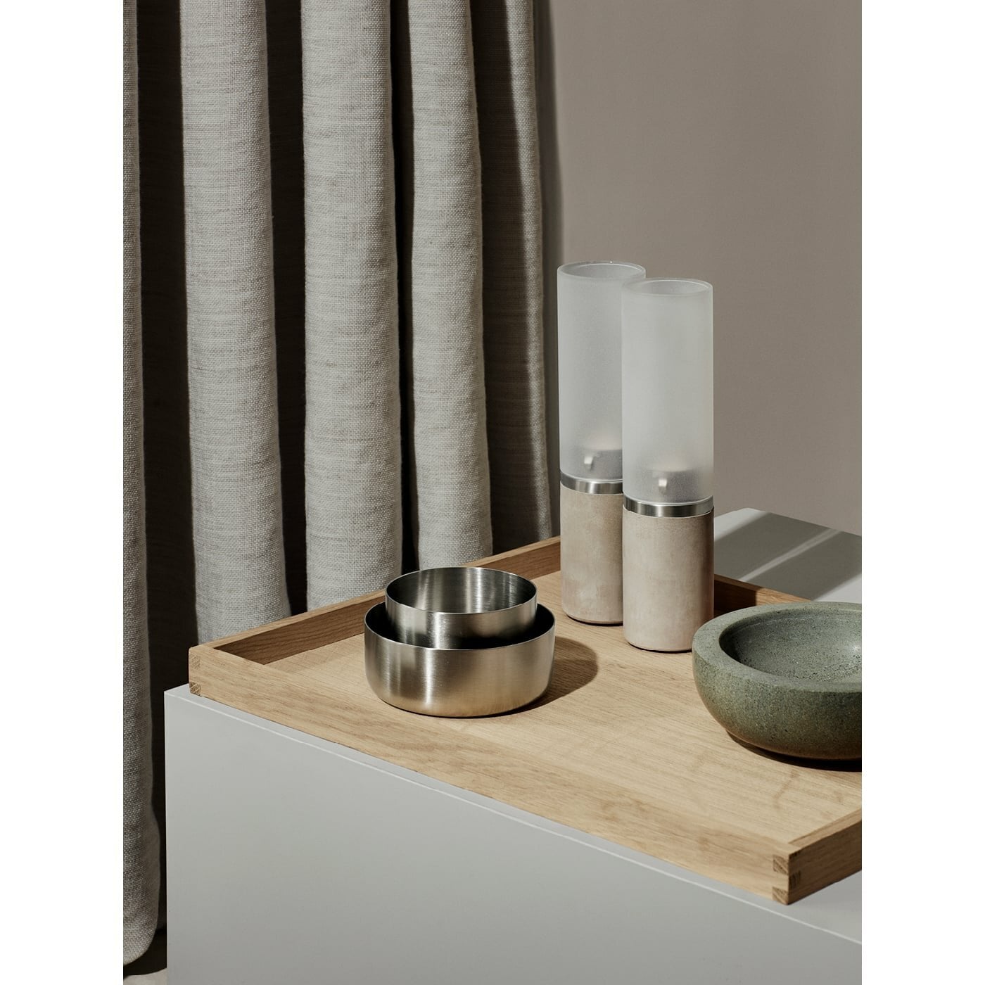 *FARO 3 pc Tealight Holder set Concrete