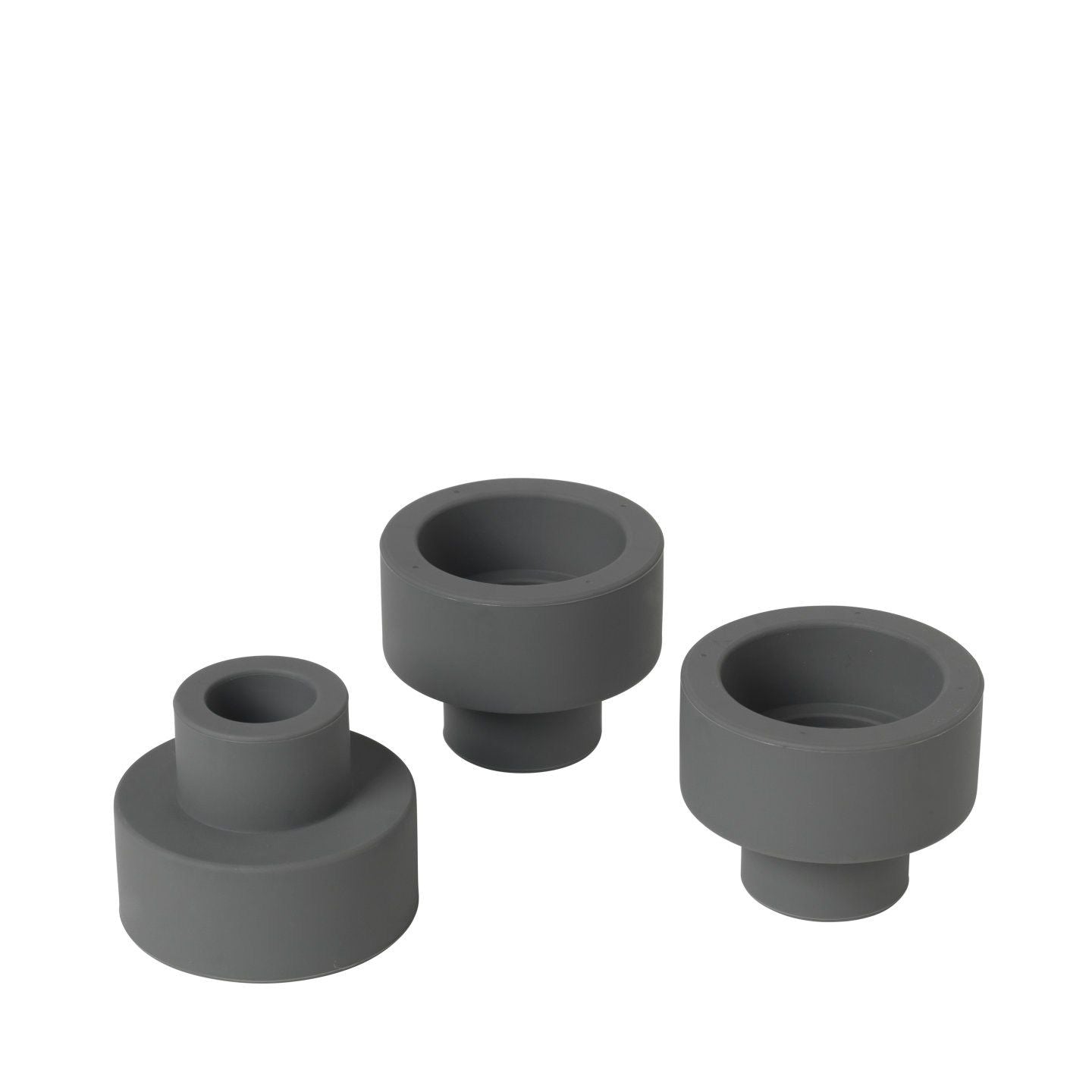 *TRIO Set of 3 Candle/Tealight Holder gunmetal
