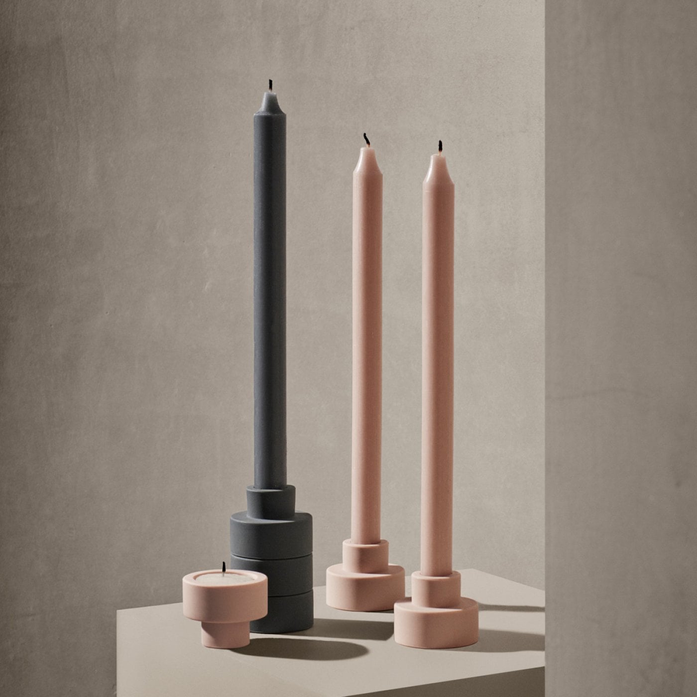 *TRIO Set of 3 Candle/Tealight Holder agave green