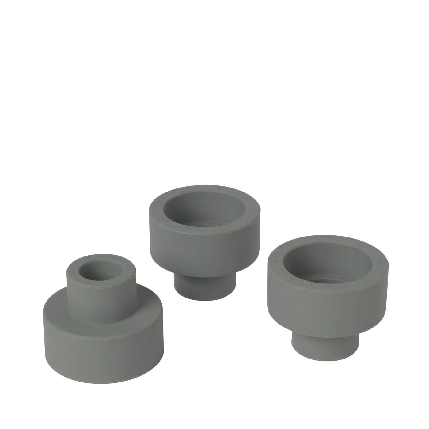 *TRIO Set of 3 Candle/Tealight Holder agave green