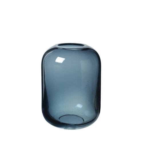 OVALO | Vase Clear Blue 8.5" x 6" *
