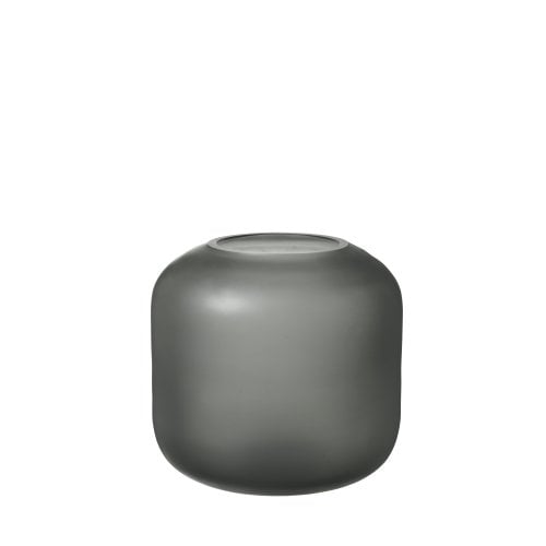 *OVALO Vase - Grey  7"x 7" *