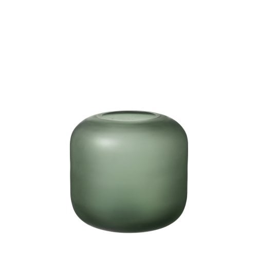 *OVALO Vase - Green  7"x 7" *