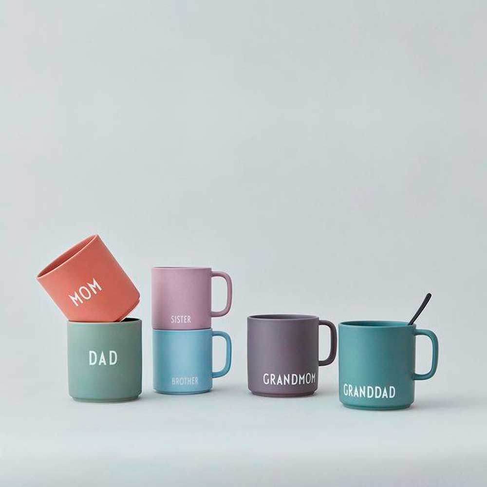 Favourite cup with handle mug FAMILY GRANDDAD ( Dark green )