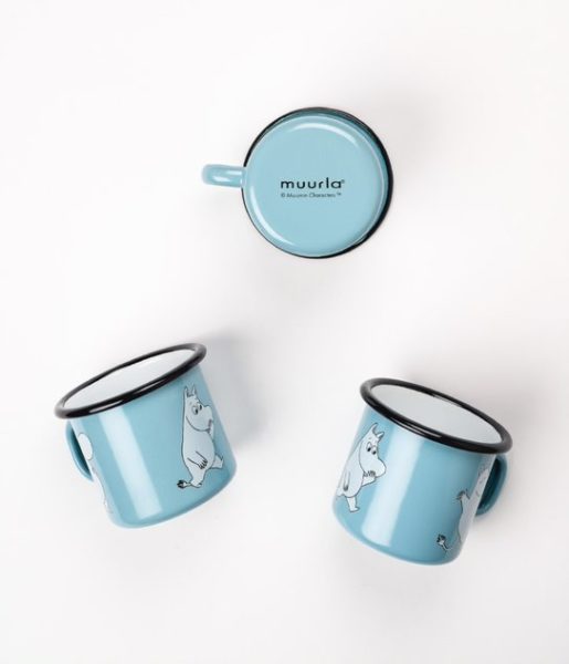Enamel mug 2,5dl Moomin, light blue