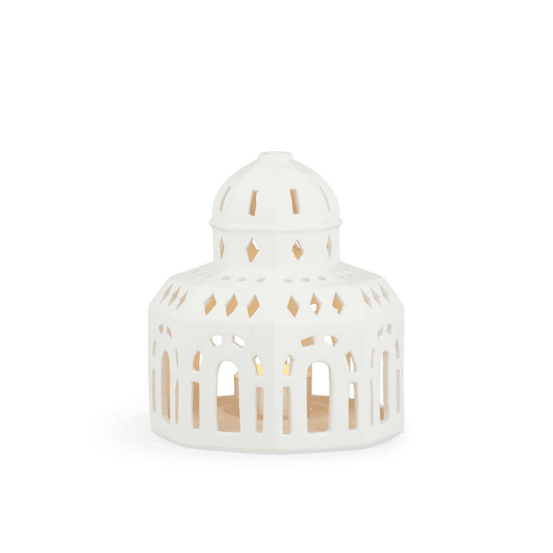 Kähler Design Urbania Votive Candle House Tivoli Lighthouse white H: 5.7"