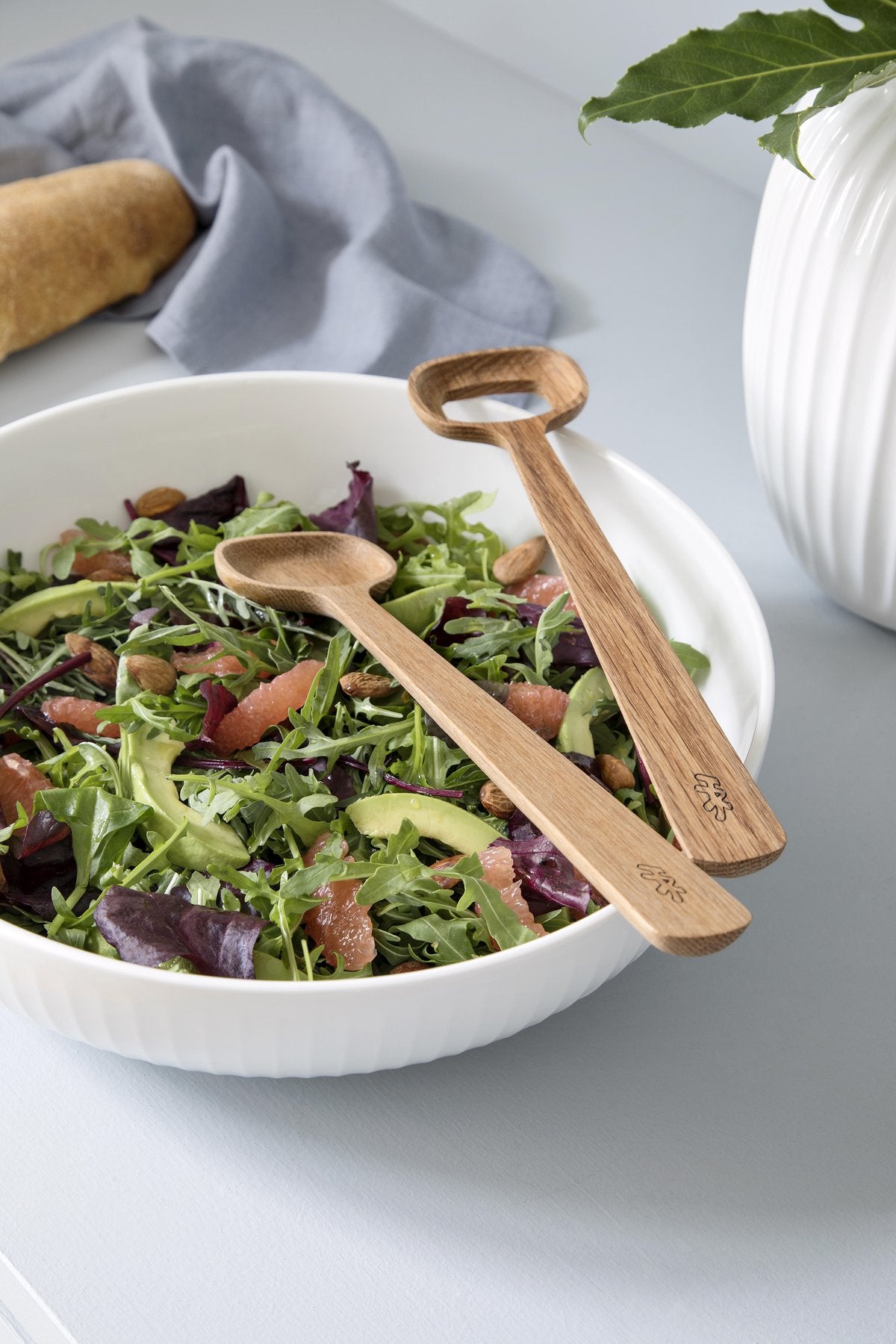 Kähler Hammershoi Salad Serving Set Oak
