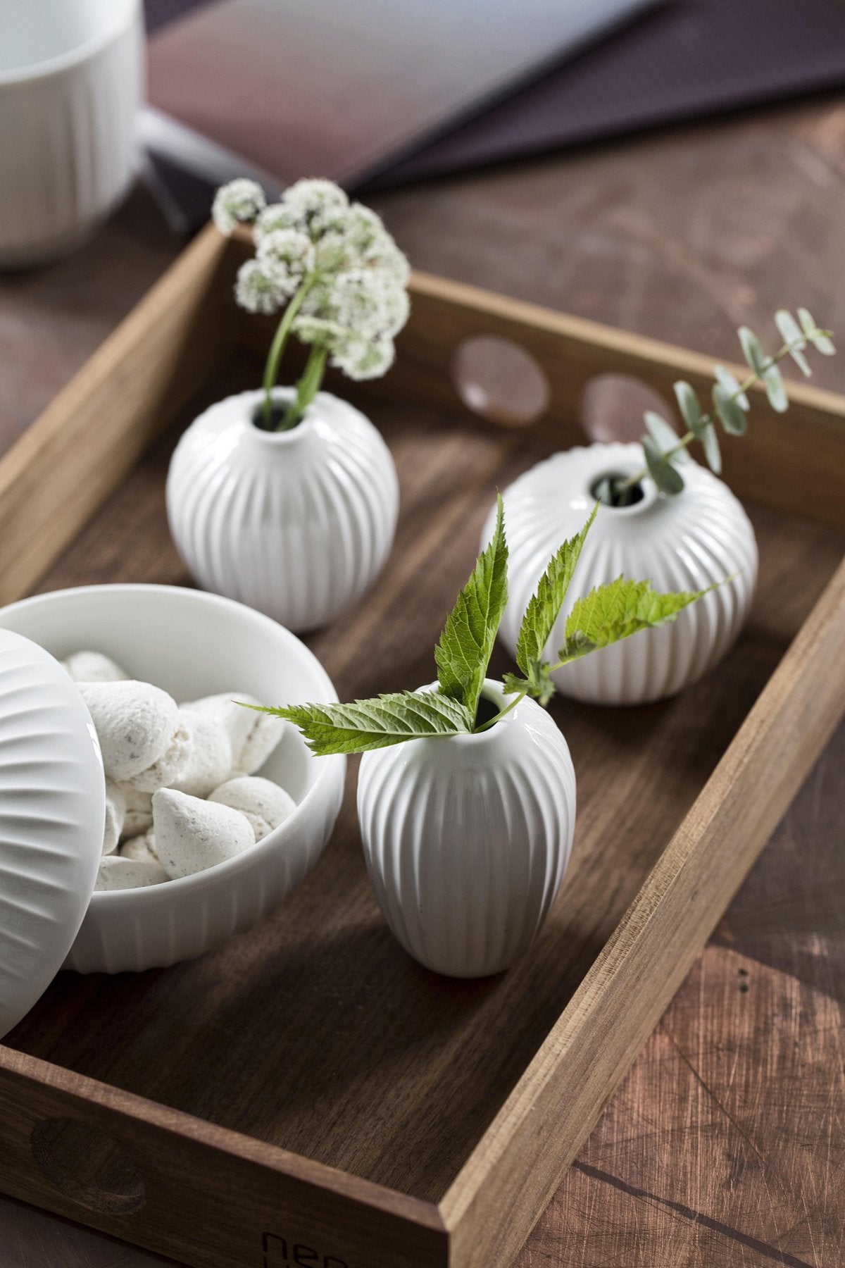 Kähler Hammershoi Vase Miniature White 3 pcs.