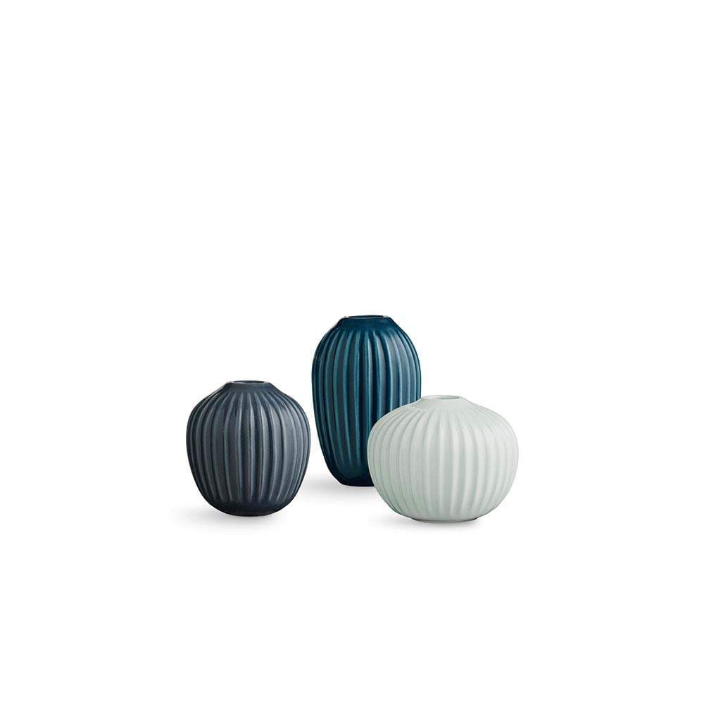 Kähler Hammershoi Vase Miniature Indigo 3 pcs.