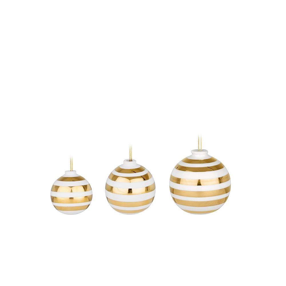 Omaggio Christmas Balls Ø4 Ø5 Ø6 3 pcs. Gold