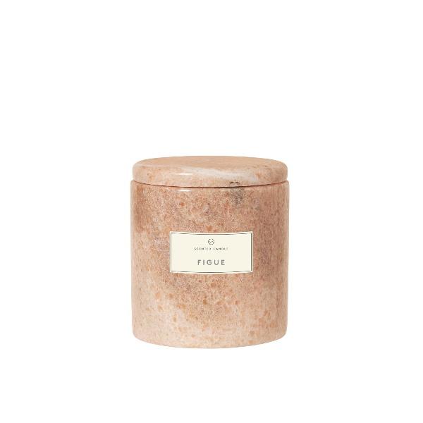 FRABLE Scented Candle wMarble Container Small Fig Fragrance