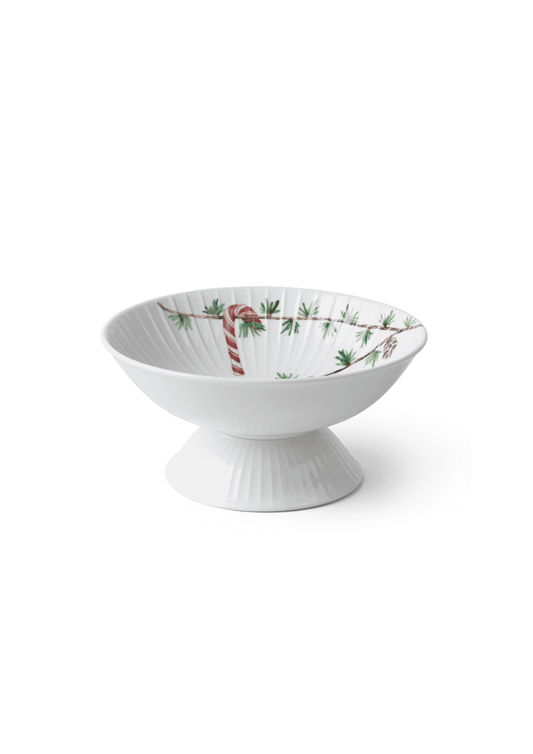 Hammershøi Christmas Bowl on stand Ø16 cm white w. deco