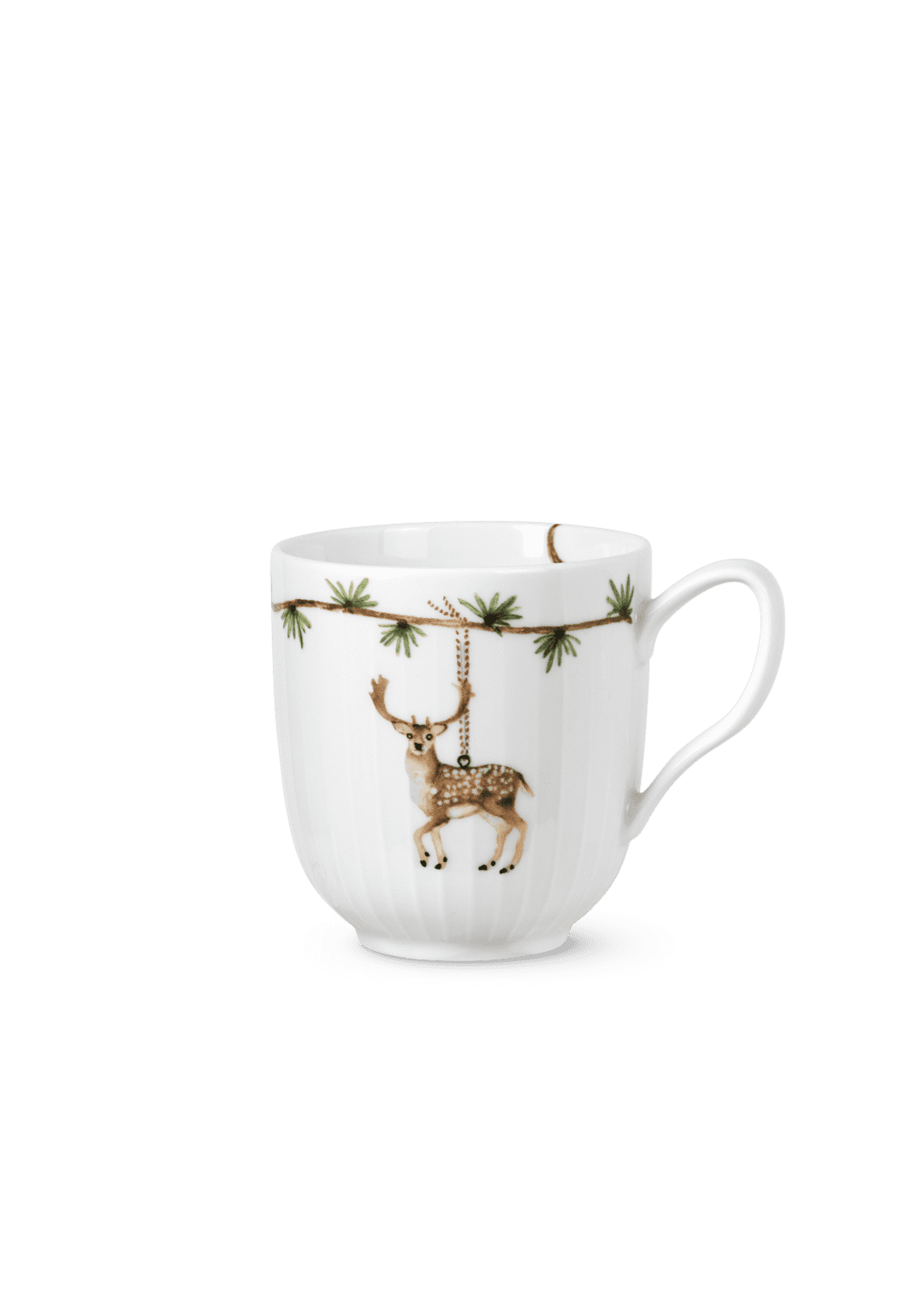 Hammershøi Christmas Mug 33 cl  2021 white w. deco H: 3.9" W: 4.9" Ø: 3.5" 11.2 oz