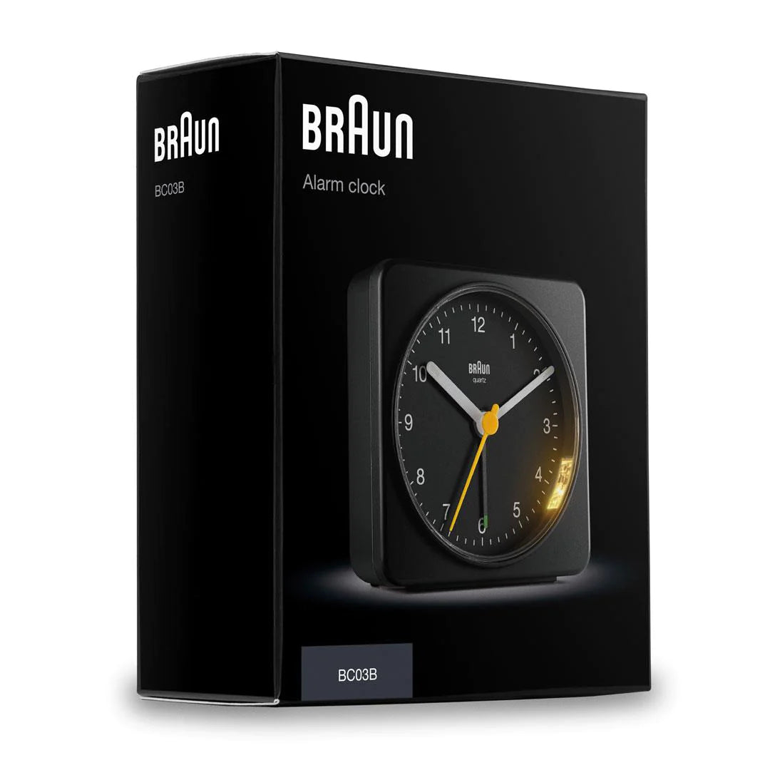 BC03B Braun Classic Analogue Alarm Clock  - Black